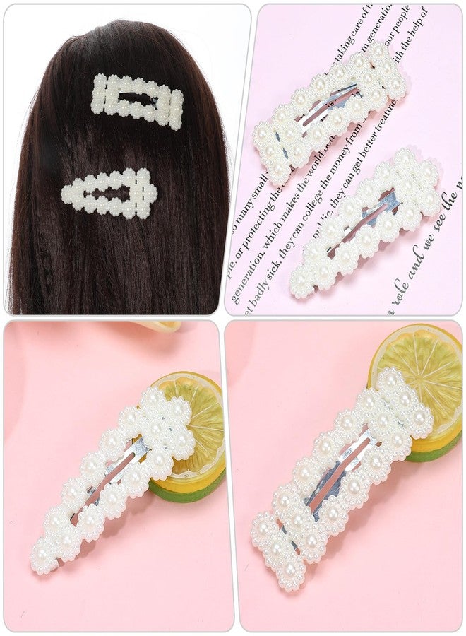 Ymapinc 8 PCS White Pearl Hair Pins for Women - Pearl Hair Clip Accessories, Cute Hairpins, Barrette Styling for Dating Daily Wear for Brides Bridesmaids - Image 5
